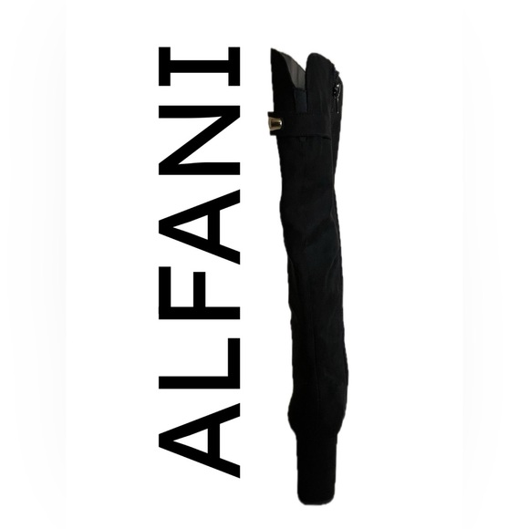 ALFANI Women's Adelayde Knee High Thin Block-Heel Dress Boots, 7M - Picture 4 of 9